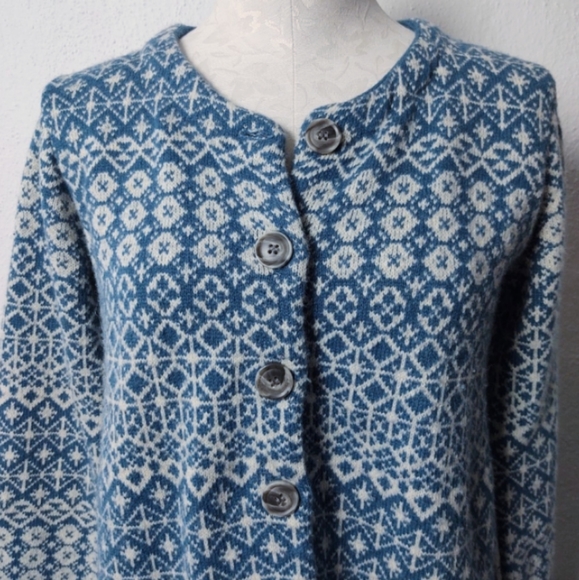 Graniph Japan Lady F Knit Long Cardigan Sweater Size Medium - Picture 2 of 14